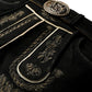 Charcoal Embroidered Lederhosen in a Timeless Shade
