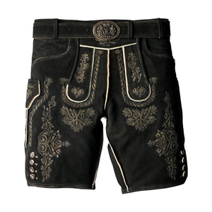 Charcoal Embroidered Lederhosen Halloween Set