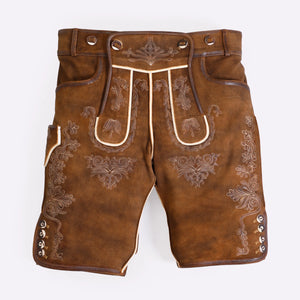 Charming Brown Lederhosen with Understated Black Embroidery
