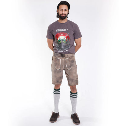 Double Shaded Smoke Gray Trachten Lederhosen
