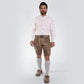 Deer Brown Lederhosen with Subtle Self-Colored Embroidery