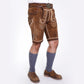 Detailed Fine Embroidery on Light Brown Lederhosen