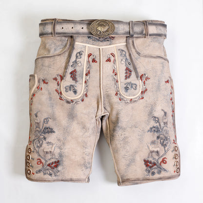 Authentic Lederhosen Men Vintage Gray