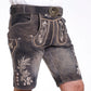 Premium Rustic Vinatge Black Lederhosen Men