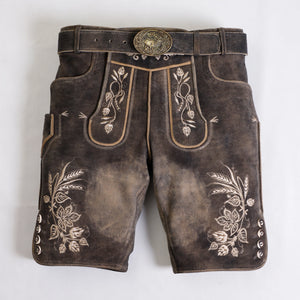 Premium Rustic Vinatge Black Lederhosen Men