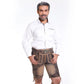 Authentic Lederhosen Men in Sepia Raw Black