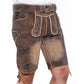 Authentic Lederhosen Men in Sepia Raw Black