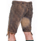 Authentic Lederhosen Men in Sepia Raw Black