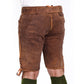 Bavarian Style Lederhosen Men in Cherry Brown