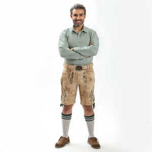 Classic Bone White Bavarian Lederhosen Men