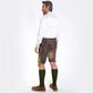 Premium German Lederhosen Rubbed in Sepia Raw Brown