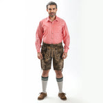 Luxurious Sepia Raw Brown Lederhosen with Alpine Flair