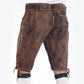 Luxurious Sepia Raw Brown Lederhosen with Alpine Flair