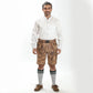 Vintage Brown Men's Lederhosen with Intricate Details