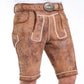 Vintage Brown Men's Lederhosen with Intricate Details