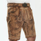 Vintage Brown Men's Lederhosen with Intricate Details