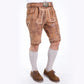 Vintage Brown Men's Lederhosen with Intricate Details