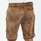 Vintage Brown Men's Lederhosen with Intricate Details