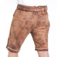 Vintage Brown Men's Lederhosen with Intricate Details