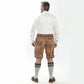 Vintage Brown Men's Lederhosen with Intricate Details