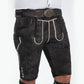 Vintage Graphite Alpine Lederhosen Men