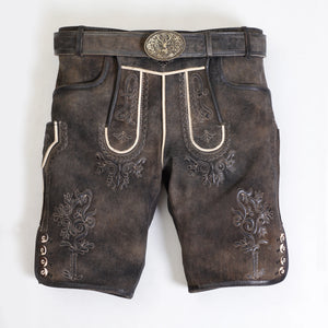 Vintage Graphite Alpine Lederhosen Men