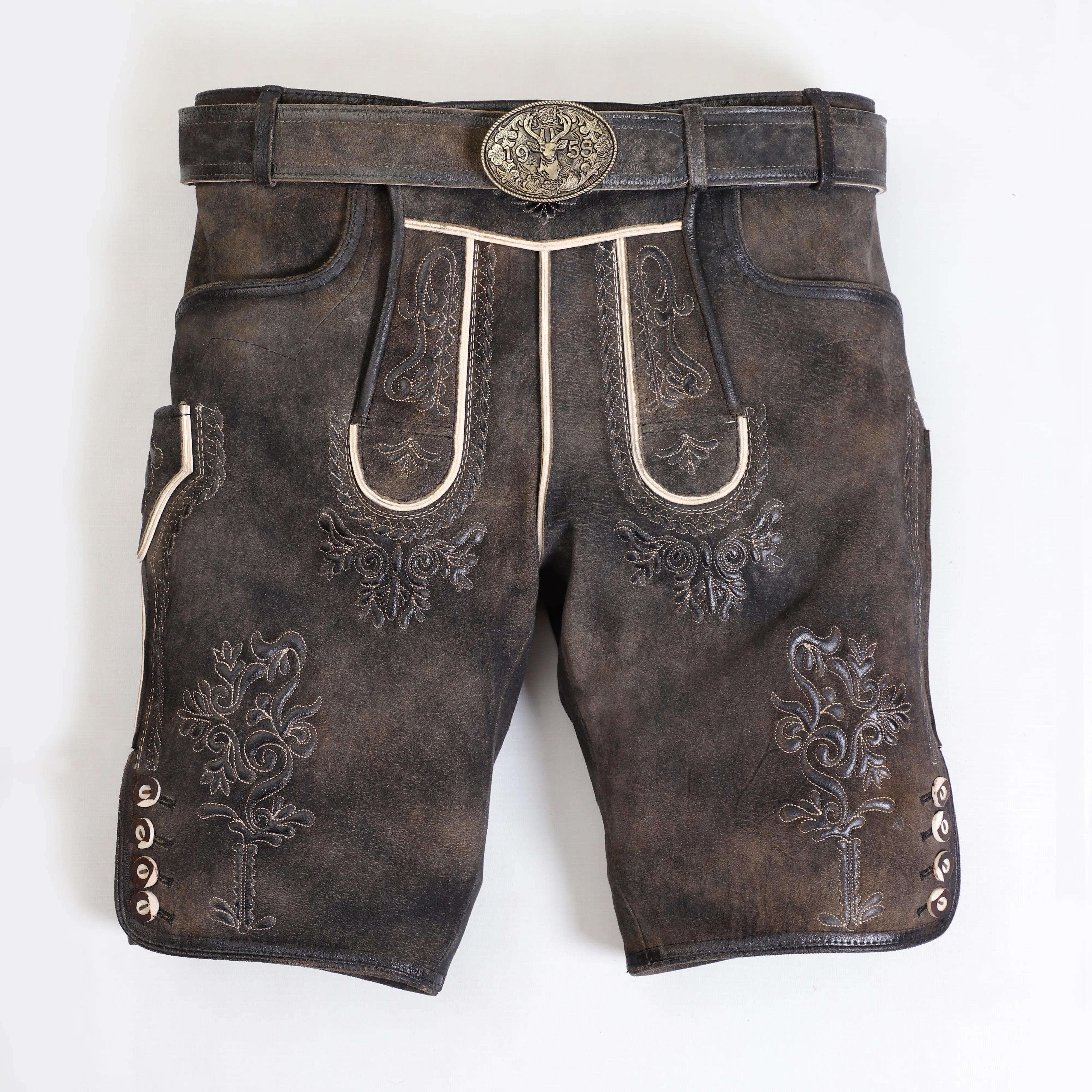 Vintage Graphite Alpine Lederhosen Men 44 / Brown