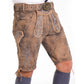 Handcrafted Two Tone Rustic Brown Lederhosen Men