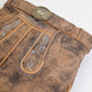 Handcrafted Two Tone Rustic Brown Lederhosen Men