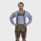 Mens Bavarian Forest Green Lederhosen Suspenders