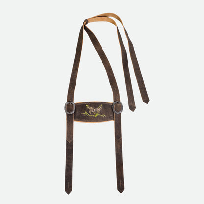 Mens Bavarian Forest Green Lederhosen Suspenders