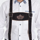 Forest Black Bavarian Lederhosen Suspenders