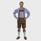 Coffee-Colored Lederhosen Men Suspenders