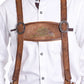 Brown Mens Lederhosen Suspenders