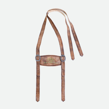Brown Mens Lederhosen Suspenders