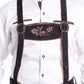 Elegant Rustic Black Lederhosen Suspenders