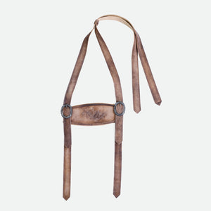 Faded Brown Bavarian Lederhosen Suspenders