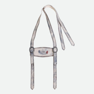 Vintage Gray Premium Lederhosen Suspenders