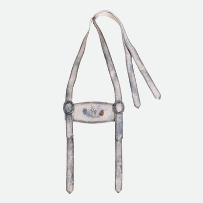 Vintage Gray Premium Lederhosen Suspenders