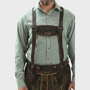 Raw Brown Premium Lederhosen Suspenders