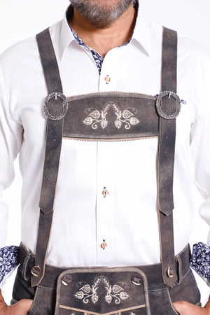 Rustic Vintage Black Premium Lederhosen Suspenders