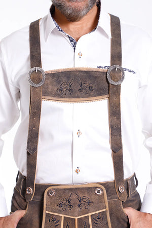 Sepia Raw Black Premium Lederhosen Suspenders