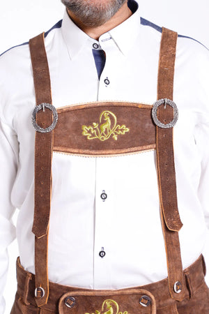 Cherry Brown Premium Lederhosen Suspenders
