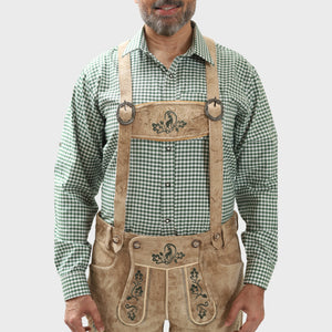 Classic bone White Premium Lederhosen Suspenders