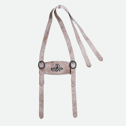 Classic bone White Premium Lederhosen Suspenders