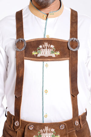 Russet Brown Premium Lederhosen Suspenders