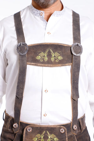 Sepia Raw Brown Premium Lederhosen Suspenders