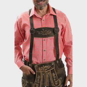 Sepia Raw Brown Premium Lederhosen Suspenders