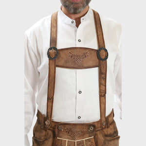 Vintage Brown Premium Lederhosen Suspenders