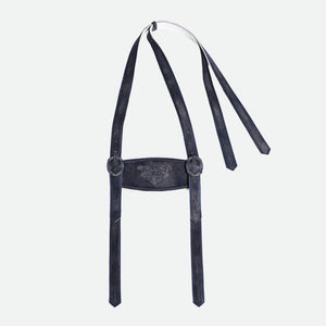 Vintage Graphite Premium Lederhosen Suspenders